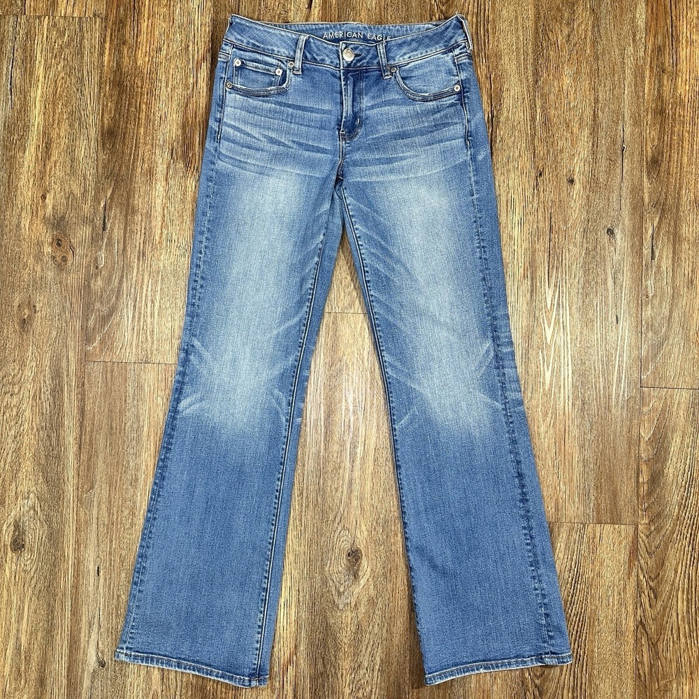 American Eagle Favorite Boyfriend Jeans Womens 10 L Super Stretch 33x32.5